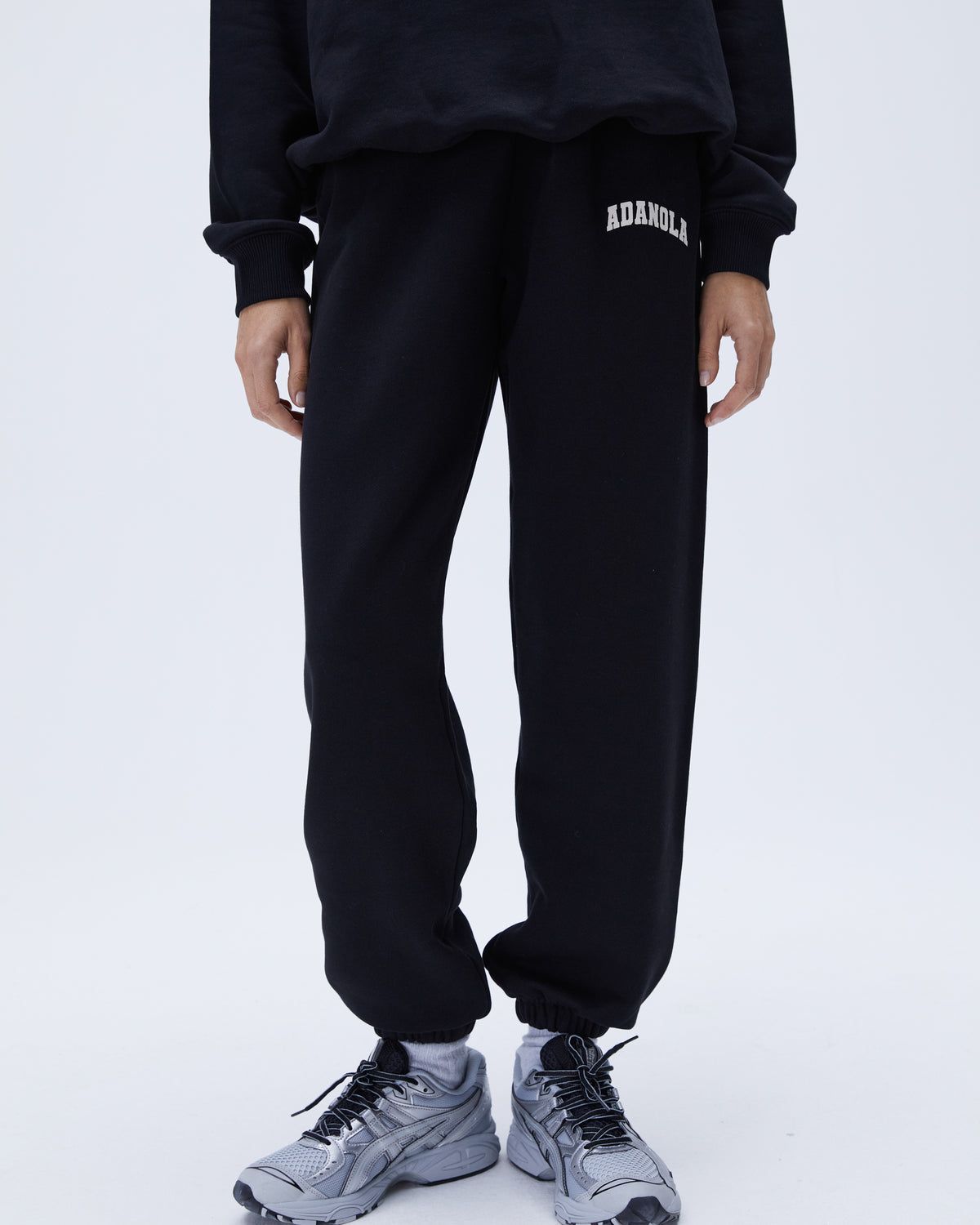 Adanola Varsity Sweatpants Schwarz | 91BDMYVSG