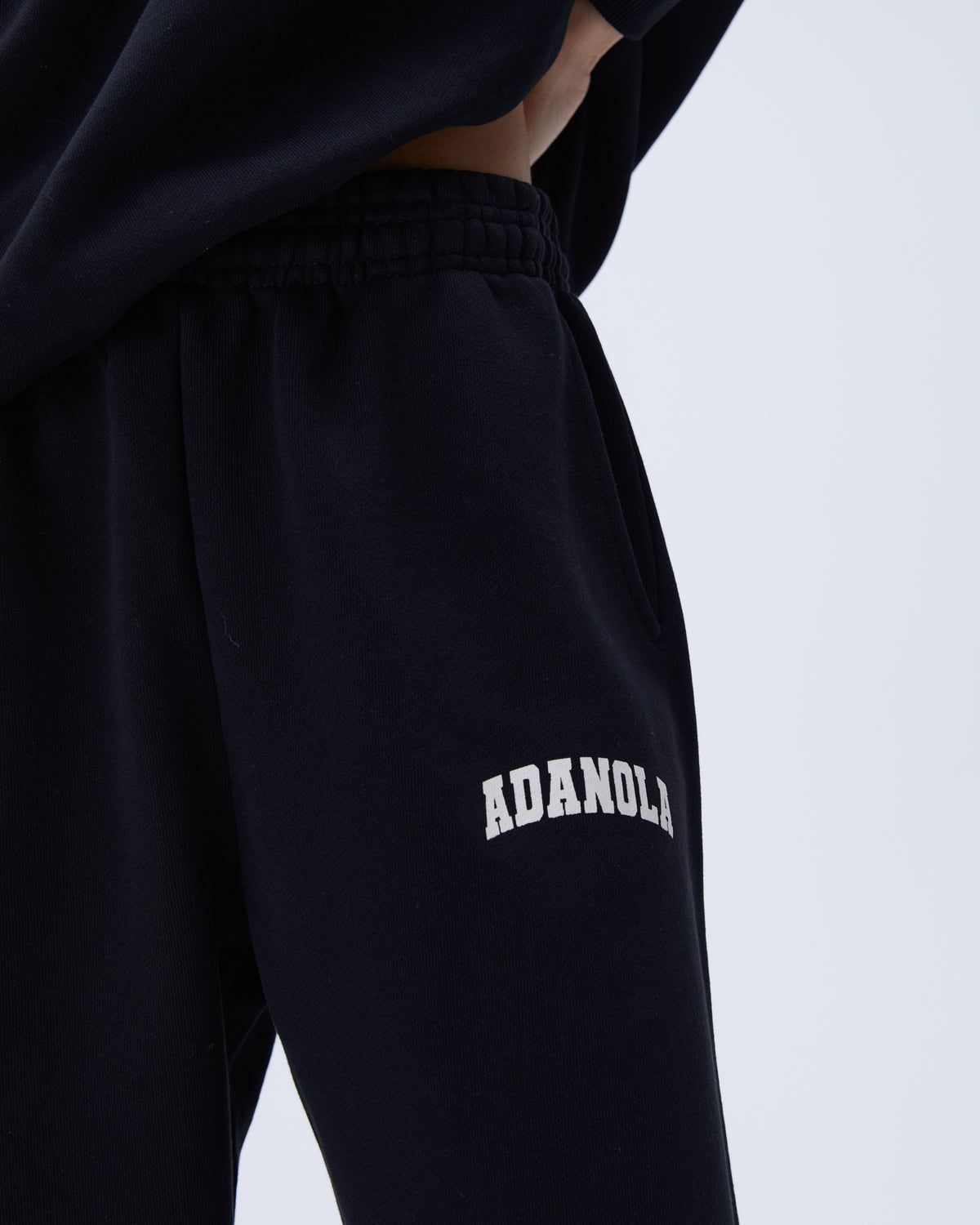 Adanola Varsity Sweatpants Schwarz | 91BDMYVSG